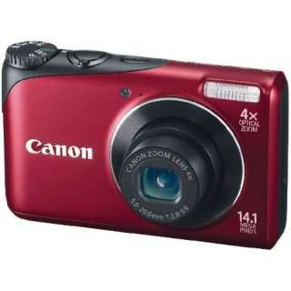 NEW Canon PowerShot A2200 14.1 MP Digital Camera   Red, Free Case, 4GB 