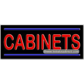Cabinets Neon Sign (13H x 32L x 3D)  Grocery & Gourmet 