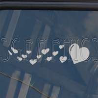 Hearts Flow Decal Car Truck Bumper Window Sticker  