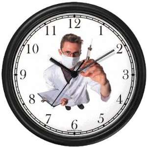  Medical Doctor, Physician wih Hypodermic Needle Wall Clock 