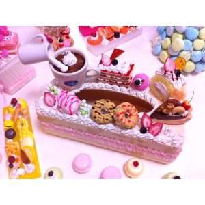 Tissue box case Milk is dropping/adorable fake dessert and food craft 