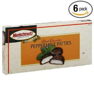 Manischewitz Peppermint Patties, 5 Ounce Boxes (Pack of 6)  