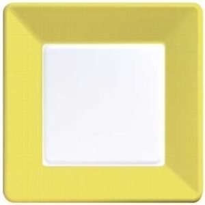  Mimosa Yellow Square Paper Plates Coordinate Textured 9 