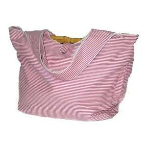  Striped Rosy Pink Cotton Twill Diaper Bag Baby