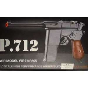 Full Metal Airsoft Pistol Mauser C96 Style Full Scale 1/1 P712  