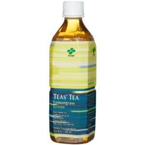  Teas Tea, Unsweetened Lemongrass Green, 16.9 Oz, 12 Pack 