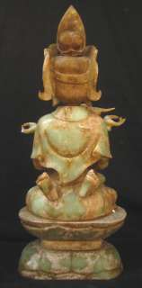 Old Tibetan White Jade Tara (Yabyum) Statue 18c  