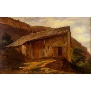  12X16 inch Calame Alexandre A Farm House On The Side Of A 