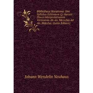   Mdcclxx. (Latin Edition) Johann Wendelin Neuhaus  Books