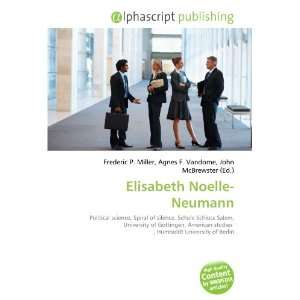  Elisabeth Noelle Neumann (9786134012829) Books