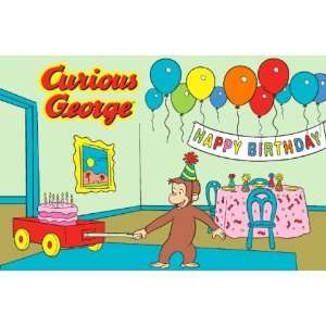  Fun Rugs Curious George Birthday CG 03 5 1 X 7 8 Area 