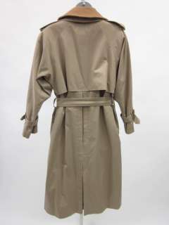 BURBERRY Tan Longsleeve Fleece Lined Long Trench Coat S  