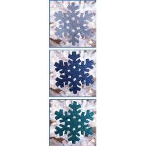  Styrofoam Glitter Snowflake Decor 19.5 Silver/Blue/Teal 3 