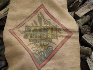 French vintage sack hemp burlap jute deco loft shabby  