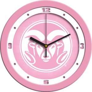  Colorado State Rams NCAA Wall Clock (Pink) Sports 
