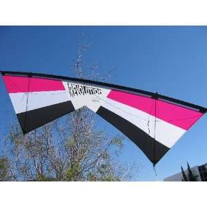   Line Stunt Kite Raspbery White Black Made in the USA Toys & Games