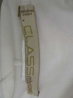 CLASS ROBERTO CAVALLI Ivory Silk Spaghetti Strap Shirt  