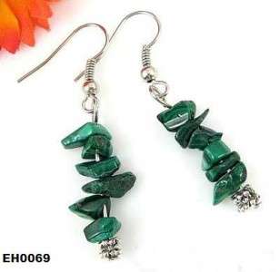 Green Emerald Tibetan Silver Earrings, Christmas Gift  