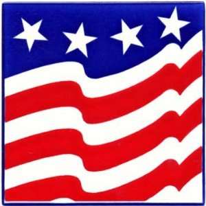  POLITICAL AND PATRIOTIC GIFTS STARS AND STRIPES POL #6 CERAMIC WALL 
