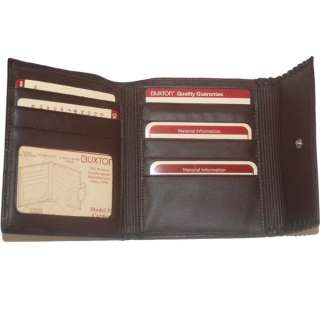 Buxton Genuine Leather Ladies Wallet Brown #BX24555Z 803698926122 