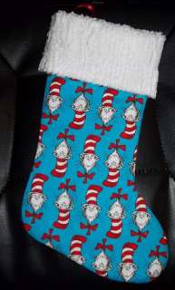 Handmade Christmas Stocking ~ Seuss The Cat in The Hat  
