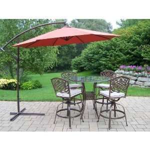   Bar Set with Cushions and Cantilever Umbrella Patio, Lawn & Garden