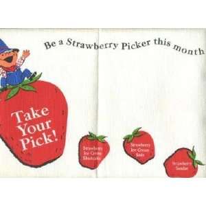  Be a Strawberry Picker This Month Placemat Everything 