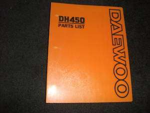 Daewoo DH450/DH 450 parts list manual  