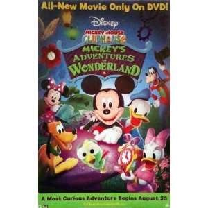 Mickey Mouse Club House Adventures in Wonderland Movie Poster 27 X 