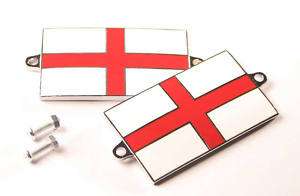 St Georges Cross England Flag Metal Enamel Car Badges  
