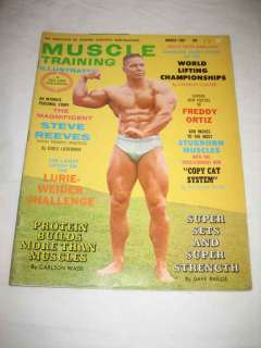 Muscle Training Illustrated V. 3 #2 Mar. 1967 Steve Reeves Bill Pearl 