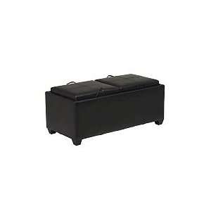  Storage Ottoman with Dual Trays and Dual Seat Cushion By 