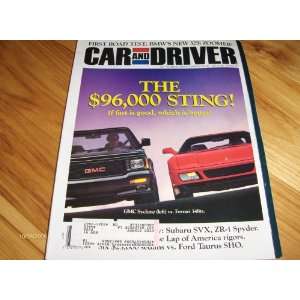  1991 1992 Subaru SVX Car and Driver magazine Automotive