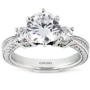  1.60 Ct. Diamond Engagement Ring with Side Stones Jewelry