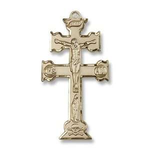  14kt Gold Caravaca Crucifix Medal Jewelry