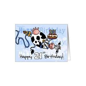 Bungee Cow Birthday   21 years old Card Toys & Games