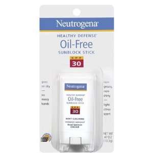  Neutrogena Healthy Defense Oil Free Sunblock Stick SPF 30 