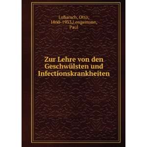   Infectionskrankheiten Otto, 1860 1933,Lengemann, Paul Lubarsch Books