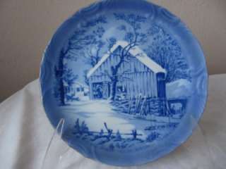 Currier & Ives Collector Plate Old Homestead in Winter  