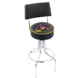  East Carolina University Steel Stool with Back, 4 Logo 