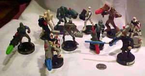 10 SLIGHTLY USED ATTACKTIC STAR WAR GAME FIGURES  