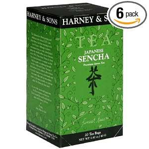 Harney & Sons Premium Green Tea, Japanese Sencha, Case of Six 20 Tea 