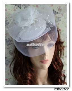 Wedding Bridal Veil Millinery Hair Clips Hat Fascinator  