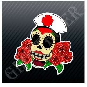  Mexican Skull Nurse Car Trucks Sticker Decal Everything 