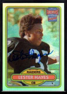   Archives Reserve Lester Hayes Autograph/On Card Auto Oakland Raiders