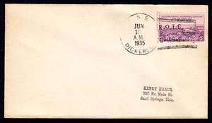 USS Dickerson ROTC SC 1935 Canceled Naval Cover  