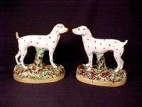 Pair Staffordshire Dalmation Dogs  