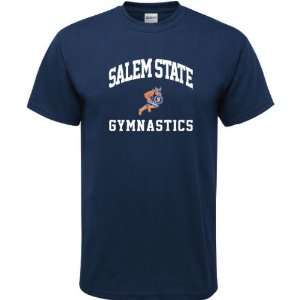  Salem State Vikings Navy Gymnastics Arch T Shirt Sports 