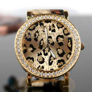 STACCATO ST 251]Unique&Special Leopard Crystal dress watch, fashion 