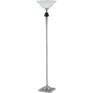  Stasia Polished Steel Torchiere Lamp